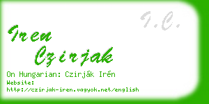 iren czirjak business card